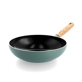 Greenpan Mayflower Duman Mavisi 28 cm Seramik Yapışmaz Wok Tava