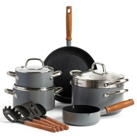 Greenpan Mayflower Pro 13 Parça Kömür Grisi Tencere Tava Seti