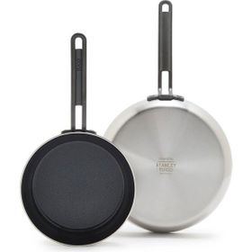 Greenpan Stanley Tucci 20 cm+26 cm 2'li Gri Çelk Kızartma Tavası