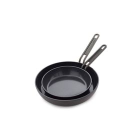 Greenpan Stanley Tucci 20 cm+26 cm 2'li Milano Siyah Kızartma Tava