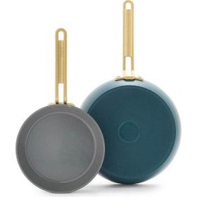 Greenpan Stanley Tucci 20 cm+26 cm 2'li Venedik Mavisi Kızartma Tava