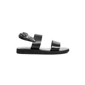 Greyder 3Y1CS62622 Siyah Hakiki Deri Erkek Sandalet
