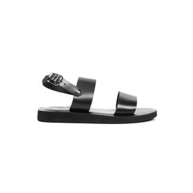 Greyder 3Y1CS62622 Siyah Hakiki Deri Erkek Sandalet