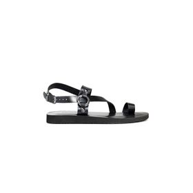 Greyder 3Y1CS62623 Siyah Hakiki Deri Erkek Sandalet