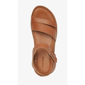 Greyder 4Y2FS57472 Taba Hakiki Deri Kadın Sandalet