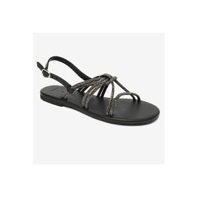 Greyder 4Y2WS59102 Platin Hakiki Deri Taşlı Kadın Sandalet