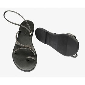 Greyder 4Y2WS59103 Platin Hakiki Deri Taşlı Kadın Sandalet