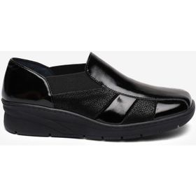 Greyder 5K2FA59326 Kadın Siyah Rugan Hakiki Deri Comfort Ayakkabı