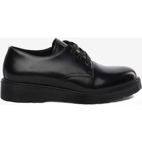 Greyder 5K2KA35060 Kadın Siyah Hakiki Deri Oxford Ayakkabı