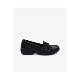 Greyder 6Y2FA25593 Kadın Siyah Hakiki Deri Comfort Ayakkabı