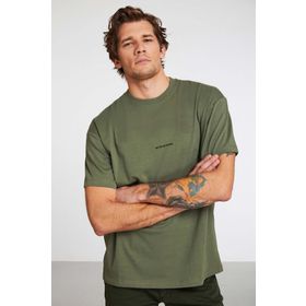 Grimelange River Oversize Haki Erkek T-Shirt