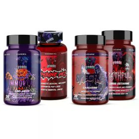 Grimlabs Immortal Ligandrol & Spectre Cardarine & Wrathful MK2866 & Yohimbıne Hcl Ripped Alpha Starter Pack