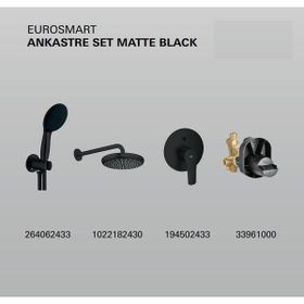 Grohe 194502433SET Eurosmart Mat Siyah Ankastre Set