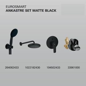 Grohe 194502433SET Eurosmart Mat Siyah Ankastre Set