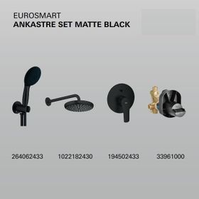 Grohe 194502433SET Eurosmart Mat Siyah Ankastre Set