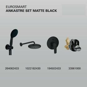 Grohe 194502433SET Eurosmart Mat Siyah Ankastre Set