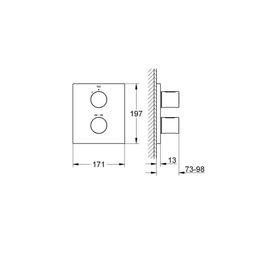 Grohe 19567000 Grohtherm Termostatik Banyo-Duş Bataryası