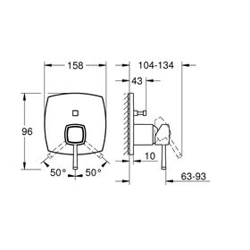 Grohe 24260IG0 Krom Grandera Ankastre Banyo Duş Bataryası
