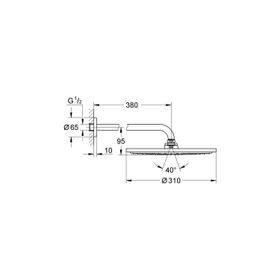Grohe 26066BE0 38 cm Rainshower Cosmopolitan Tepe Duşu ve Dirseği