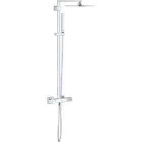 Grohe 26087000 Euphoria Cube Duvara Monte Termostatik Duş Bataryalı Duş Sistemi
