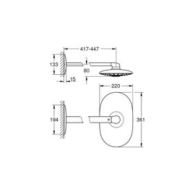 Grohe 26254000 Rainshower Duo 360 2 Akışlı Tepe Duşu Seti