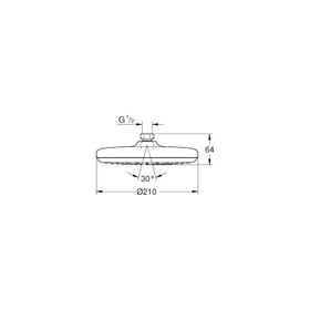Grohe 26410000 New Tempesta 21 cm Krom Tepe Duşu