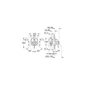 Grohe 29047000 Bauclassic Ankastre Banyo-Duş Bataryası