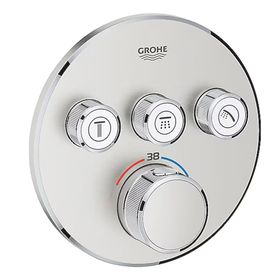 Grohe 29121DC0 SmartControl 3 Valfli Akış Kontrollü Paslanmaz Çelik Ankastre Termostatik Duş Bataryası