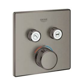 Grohe 29124AL0 Brushed Hard Graphite Smartcontrol Ankastre Termostatik 2 Çıkışlı Banyo Bataryası
