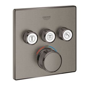Grohe 29126AL0 Brushed Hard Graphite SmartControl 3 Valfli Akış Kontrollü Termostatik Ankastre Duş Bataryası