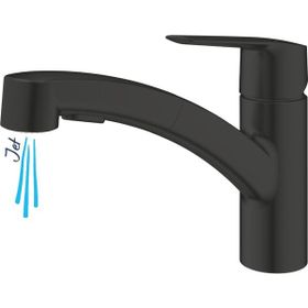 Grohe 303072431 Mat Siyah Start Spiralli Eviye Bataryası
