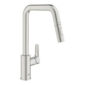 Grohe 30619DC0 Eurosmart 2 Akışlı Supersteel Eviye Bataryası