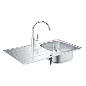 Grohe 31562SD1 Bau Eviye Paslanmaz Çelik ve Krom Batarya Seti