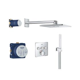 Grohe 34804000 310 Cube Grohtherm Smartcontrol Rainshower Smartactive Gri Duş Seti