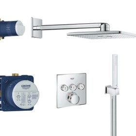 Grohe 34804000 310 Cube Grohtherm Smartcontrol Rainshower Smartactive Gri Duş Seti