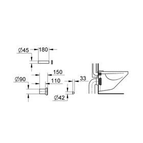 Grohe 37311K00 Gömme Rezervuar Klozet Arası Kada Takımı