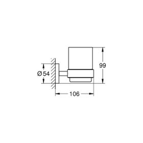 Grohe 40372001 Essentials Diş Fırçalığı Camı