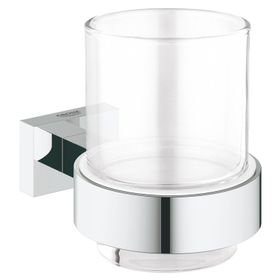 Grohe 40755001 Essentials Cube Tutamaçlı Cam Fırçalık