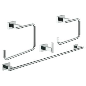 Grohe 40778001 Essentials Cube Dörtlü Banyo Aksesuar Seti