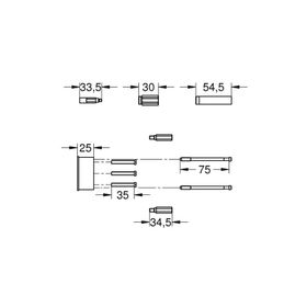 Grohe 46191000 Ankastre Mix Banyo Bataryası Uzatması