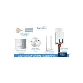 Grohe 8 cm Duvariçi İnce Gömme Rezervuar Seti