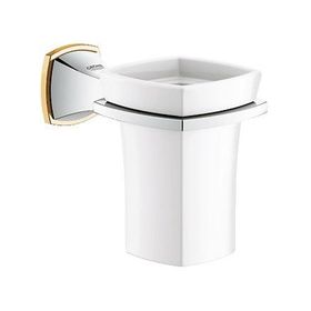 Grohe Grandera 40626IG0 Krom-Altın Seramik Fırçalık ve Tutacağı