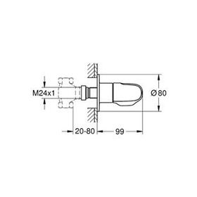 Grohe Grohtherm 1000 NEW 19981000 Stop Valf