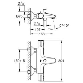 Grohe Grohtherm 800 34576000 Termostatik Banyo Bataryası