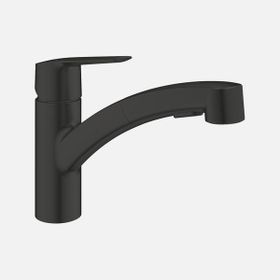 Grohe Start Siyah Spiralli Yatık Borulu Eviye Bataryası