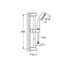 Grohe Vitalio Go 100 1 Akışlı El Duşu