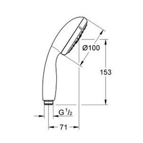Grohe Vitalio Start 100 3 Akışlı El Duş Başlığı