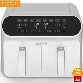 Groove Max Plus XXL 8 lt Çift Hazneli 1800W Beyaz Airfryer