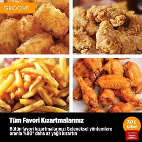 Groove Max XXL 7 lt 1800W Wi-Fi Smart Siyah Airfryer