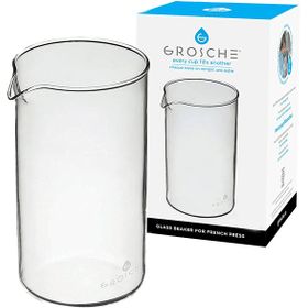Grosche 3 Cup 350 ml French Press Şeffaf Yedek Cam